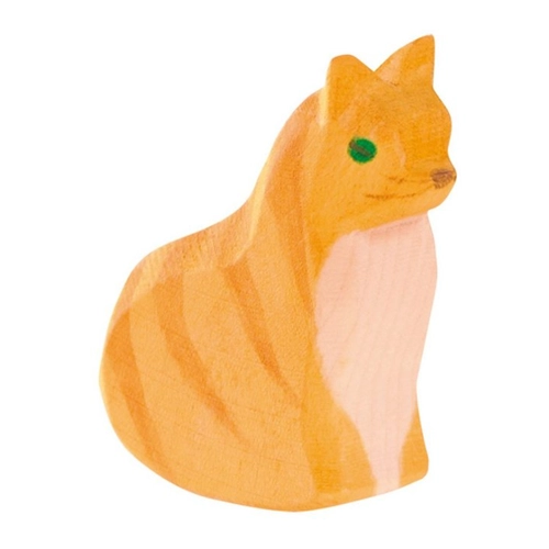 Bild von Ostheimer Katze sitzend - liebevolles Holztier für kreative Spielwelten