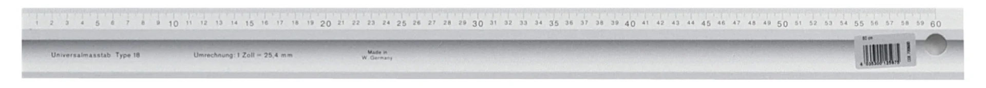 Bild von CONNEX Maßstab, 600 mm, cm-Teilung - silberfarben