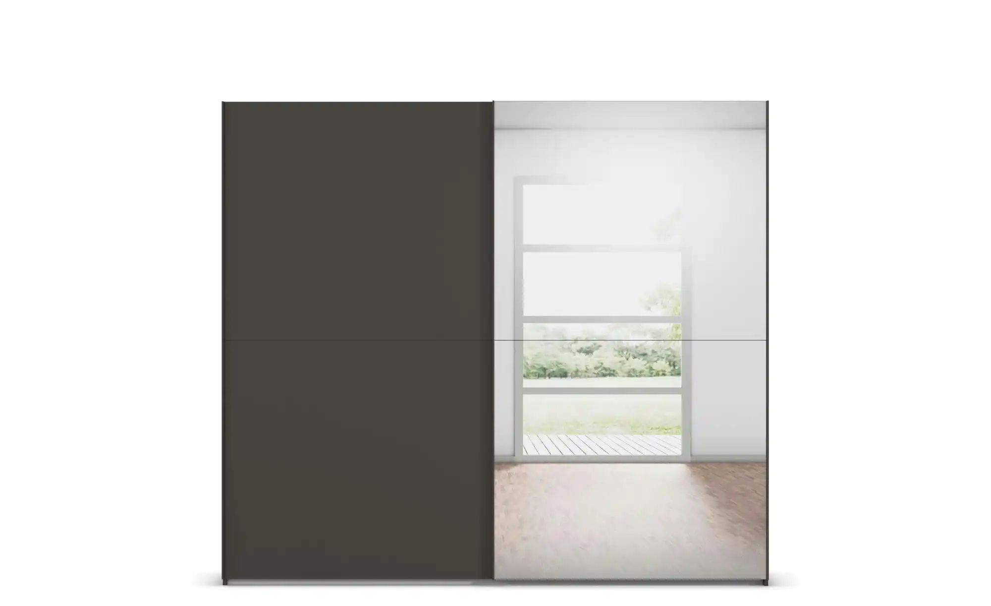 Bild von Schwebetürenschrank  Finley ¦ schwarz ¦ Maße (cm): B: 251 H: 223 Schränke > Kleiderschränke > Schwebetürenschränke - Höffner