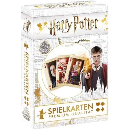 Bild von Winning Moves 30645 - Number 1 Spielkarten Harry Potter gold, Französisches Blatt, 54 Karten