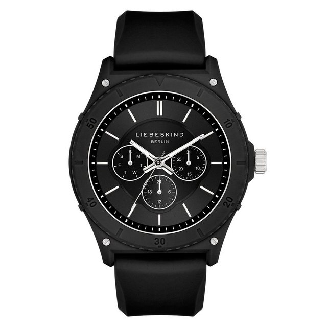 Bild von Liebeskind Berlin, Armbanduhr, Damenuhr, Schwarz, (Analoguhr, 44 mm)