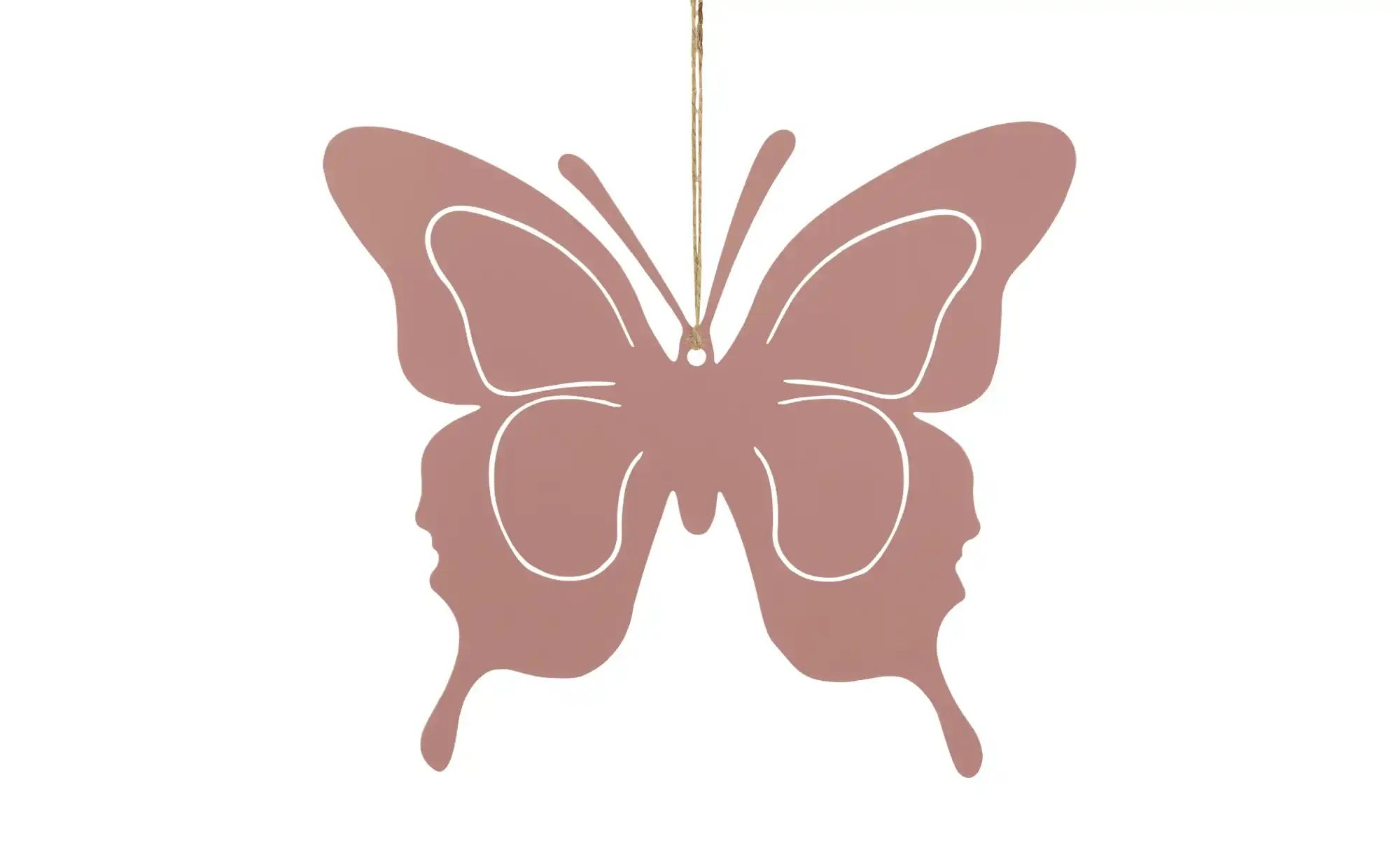 Bild von Deko Schmertterlingshänger ¦ rosa/pink ¦ Metall ¦ Maße (cm): H: 30 Accessoires > Dekoartikel - Höffner