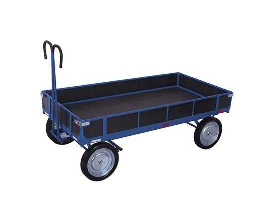 Bild von VARIOfit Handpritschenwagen mit Bordwand Vollgummibereifung 1.185 x 780 mm Traglast 1.000 kg
