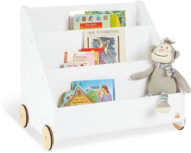 Bild von Kinderregal PINOLINO "Lasse", Baby, weiß, Regale, mit Geheimfach auf der Rückseite, 3 stufenförmig angeordnete Fächer