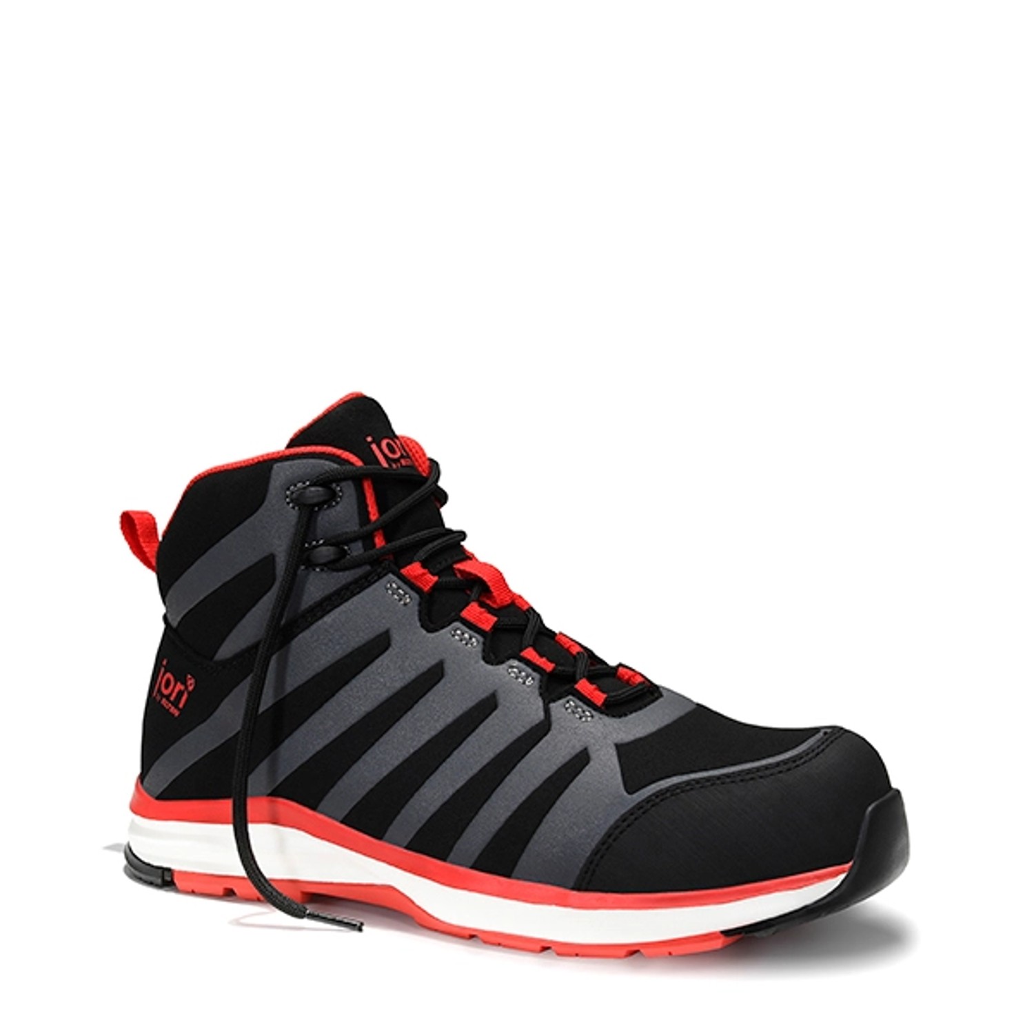 Bild von Sicherheitsschnürstiefel jo_RAPID black-red Mid ESD S3, Gr. 40