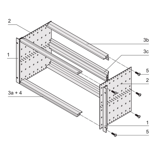 Bild von Schroff BGTR PRO F 3HE 84TE 235T MZ - Flexibles Serverschrank Zubehör