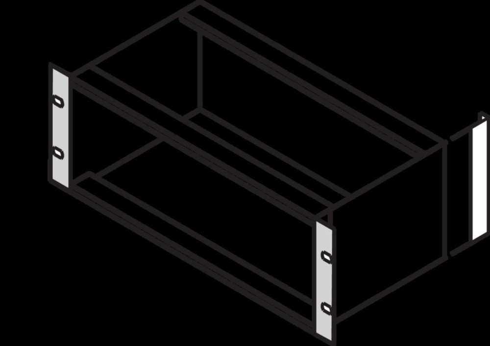 Bild von Schroff 19''-Winkel Typ F mit Grifflöchern für Edelstahldichtung - 19"WINKEL 3HE, Serverschrank Zubehör