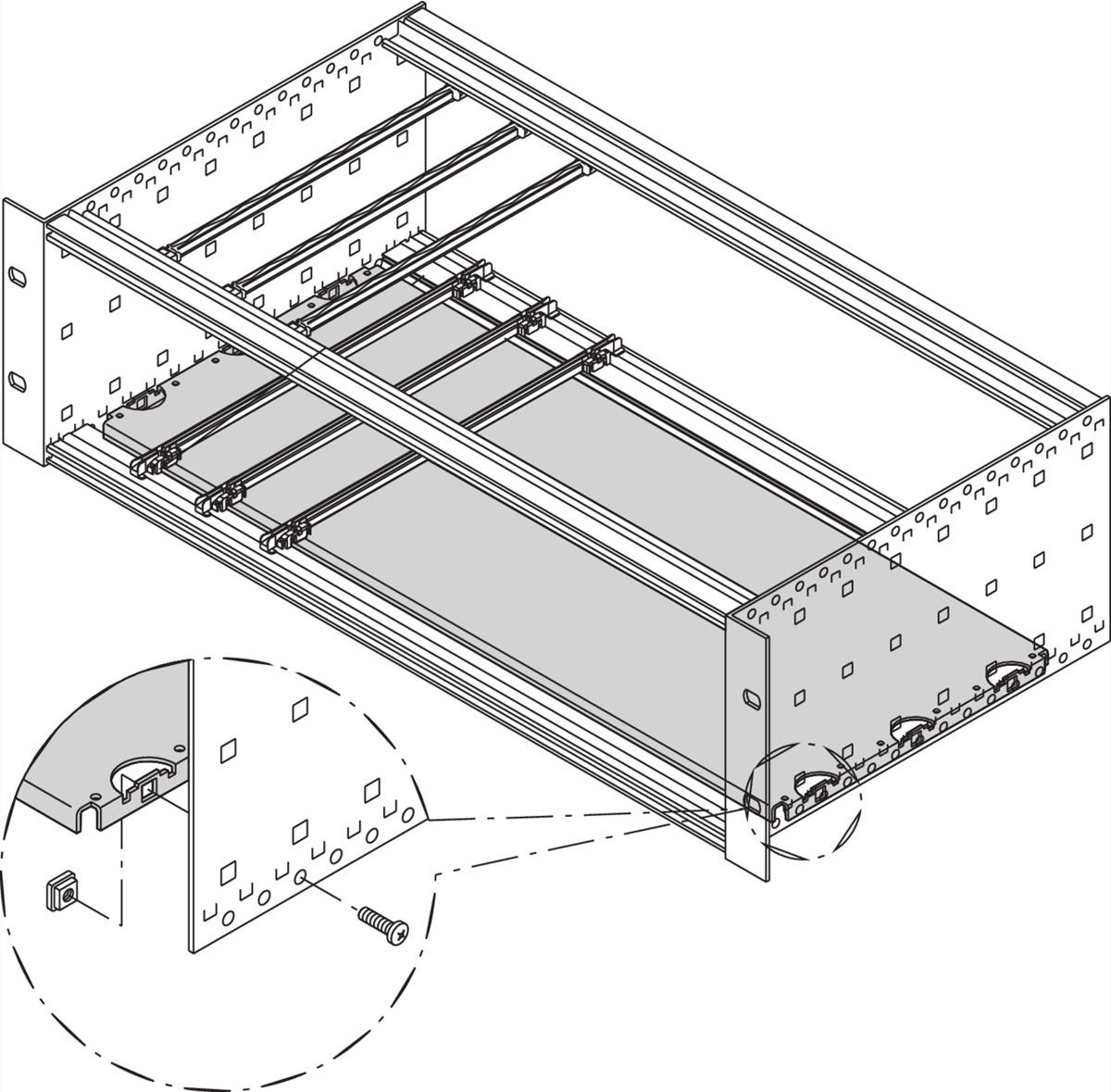 Bild von Schroff Montageplatte Standard - MONTAGEPLATTE 220T 63TE, Serverschrank Zubehör