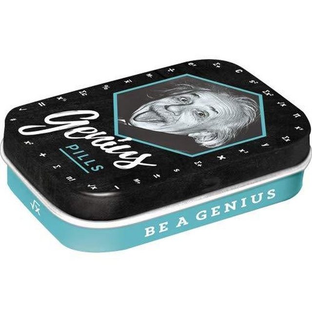 Bild von Nostalgic-Art Retro Pillendose, 4 x 6 x 1,6 cm, Einstein – Genius Pills – Geschenk-Idee für Studenten, mit Pfefferminz-Dragees, Vintage Design