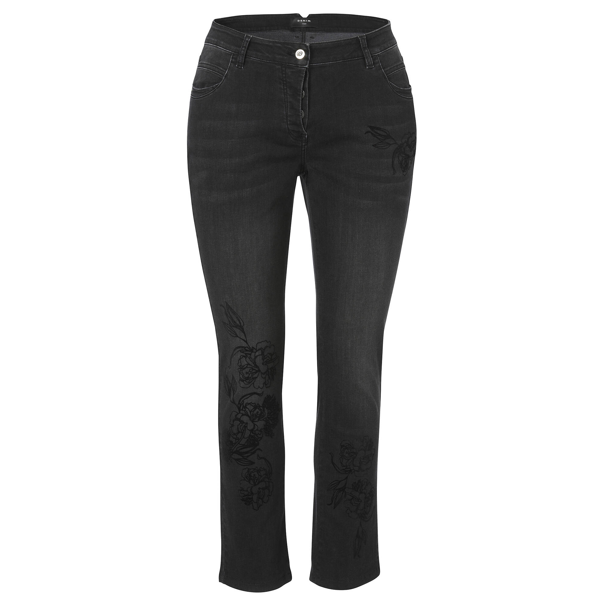 Bild von Moderne 5-Pocket-Jeans mit Allovermuster