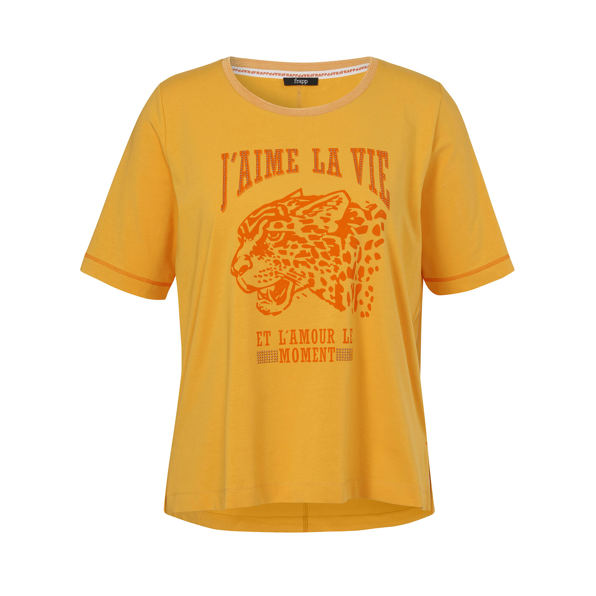 Bild von Softes T-Shirt in Apricot mit Front-Print