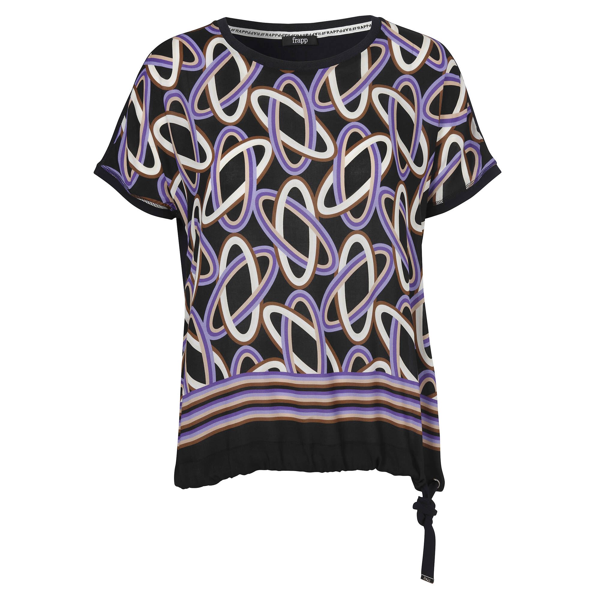 Bild von Print Blusenshirt mit nachtblauem Rückteil