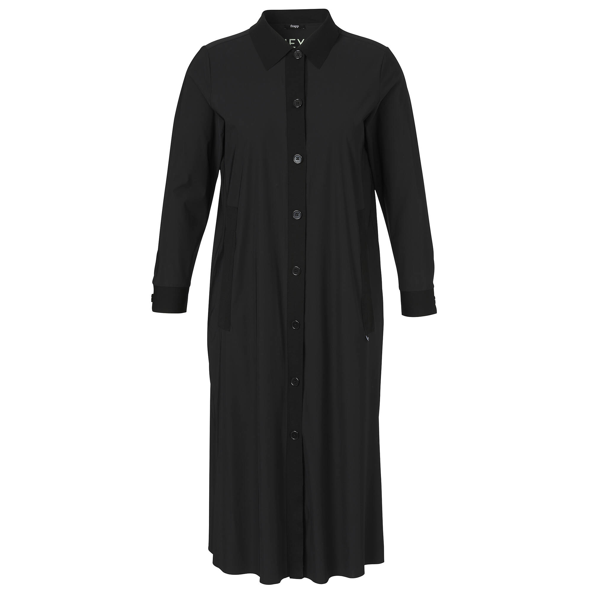 Bild von Schwarzes Hemdblusen-Kleid mit Taschen