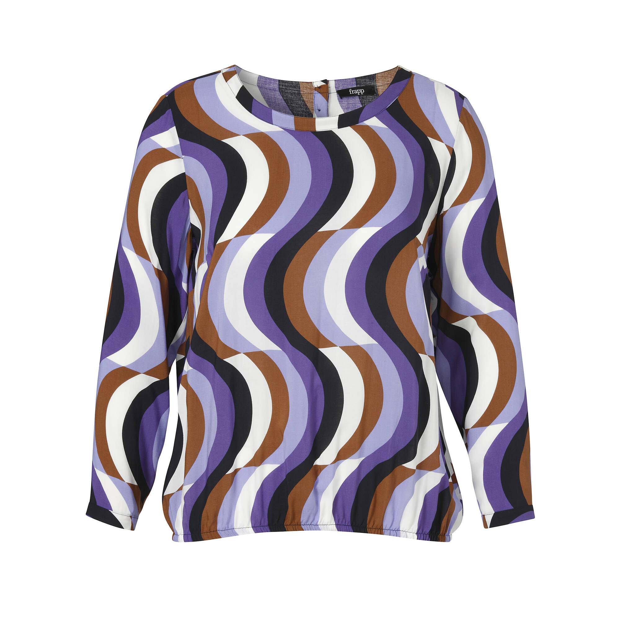 Bild von Viskose Print Bluse mit geknöpftem Rücken