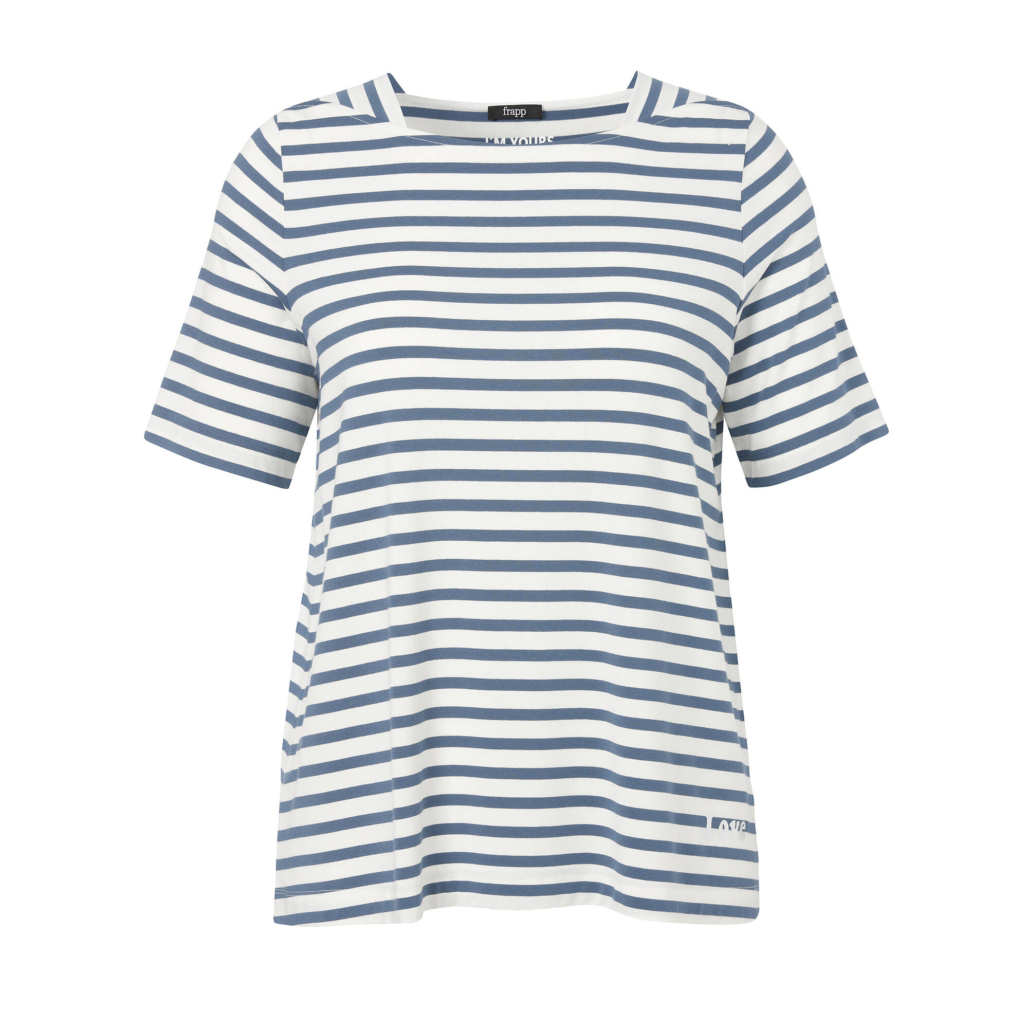 Bild von Ringel Shirt aus Viskose-Jersey mit U-Boot-Ausschnitt