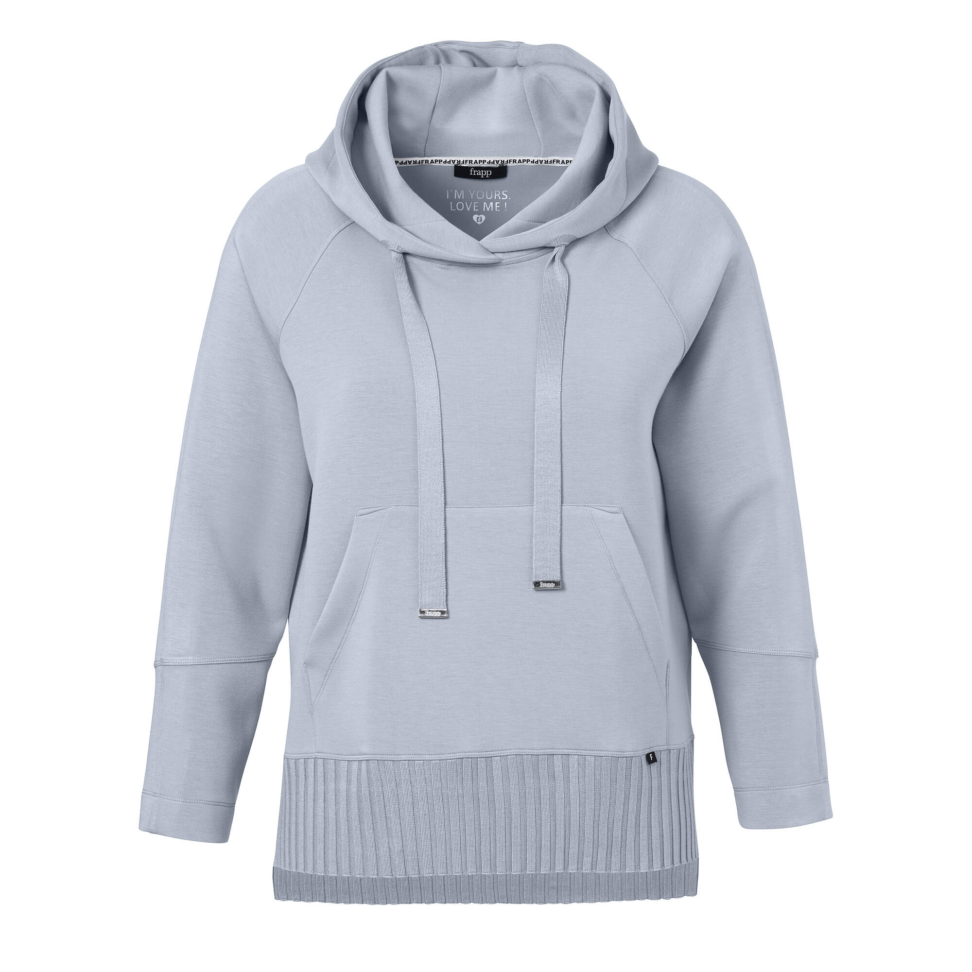 Bild von Klassischer Hoodie mit gestricktem Rippbund