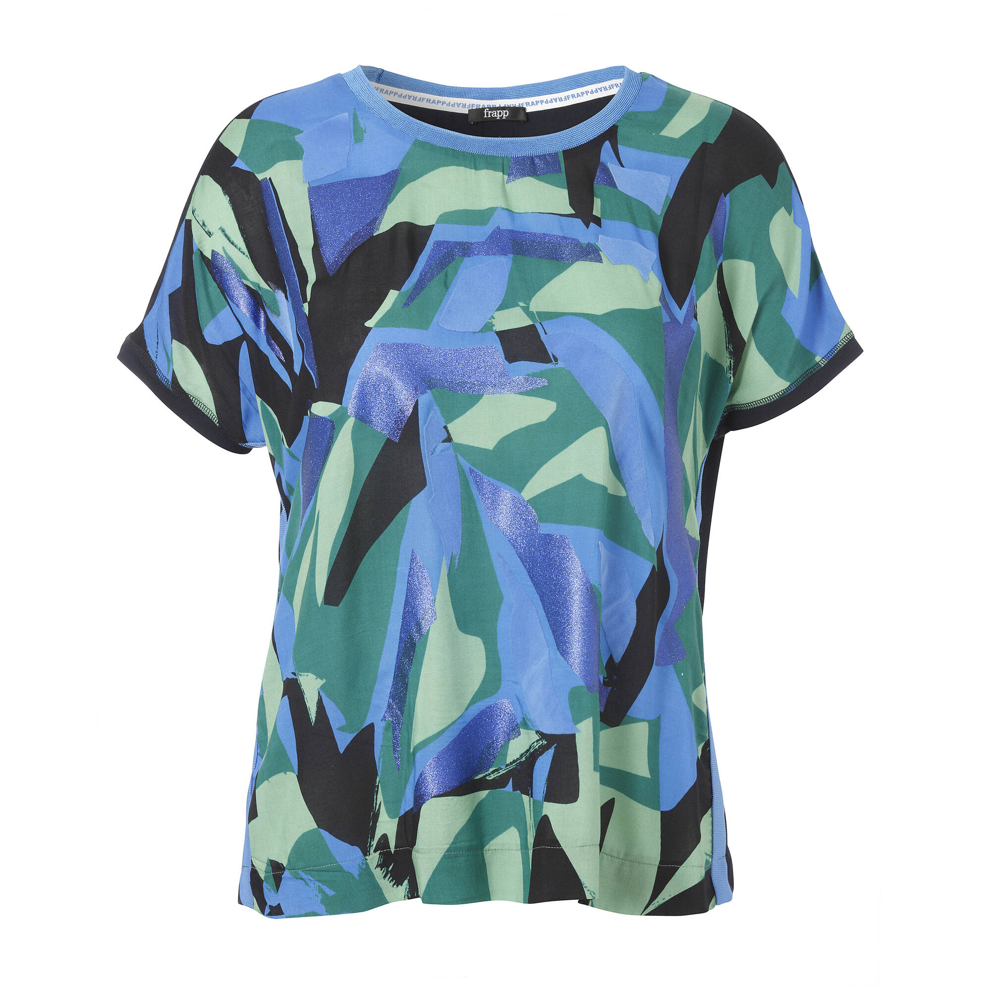 Bild von Print Blusenshirt mit dunkelblauem Rückteil