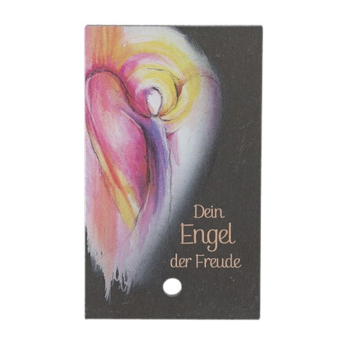 Bild von Schieferrelief Dein Engel der Freude – 10cm Aufsteller