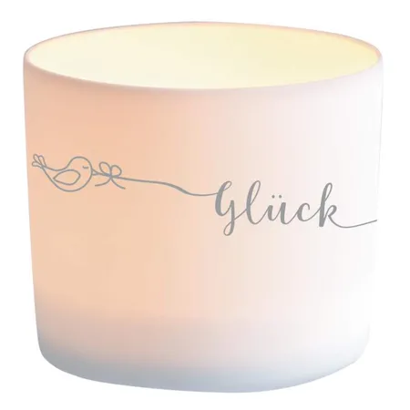 Bild von Butzon & Bercker LichterZeit 'Glück ist Liebe' - Windlicht aus Porzellan