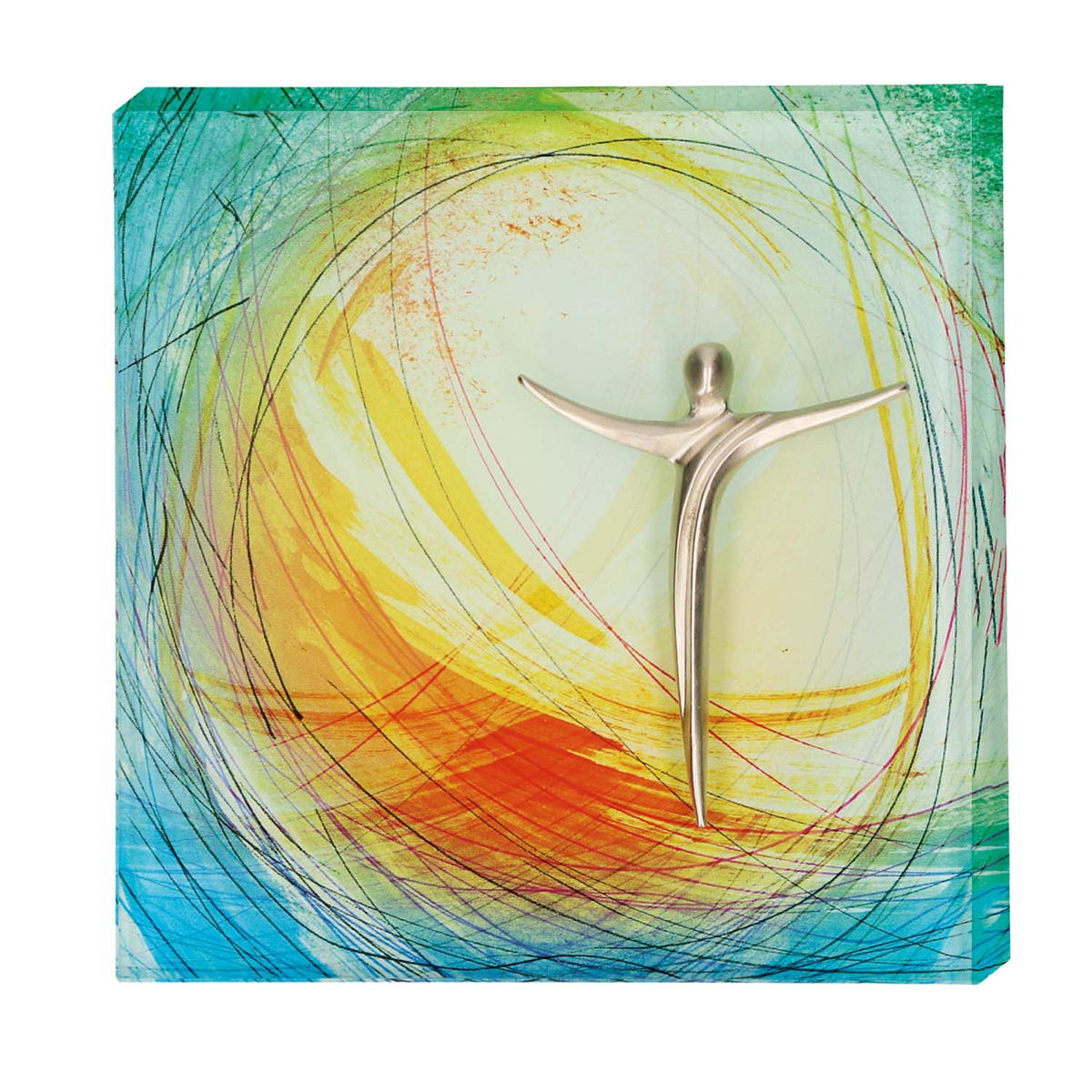 Bild von Wandtafel aus Glas mit Metallkorpus