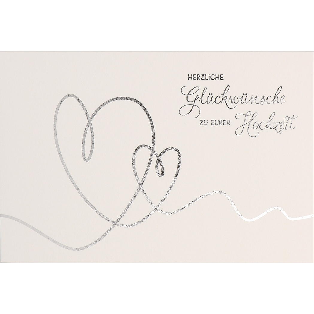 Bild von Glückwunschkarte - Herzliche Glückwünsche zu eurer Hochzeit (6 Stück)