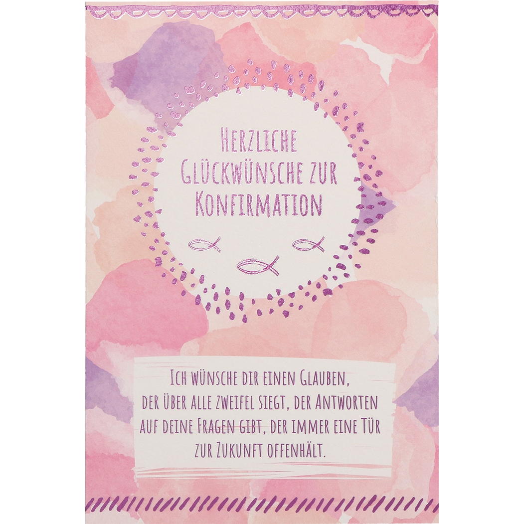 Bild von Glückwunschkarte - Herzliche Glückwünsche zur Konfirmation (6 Stück)
