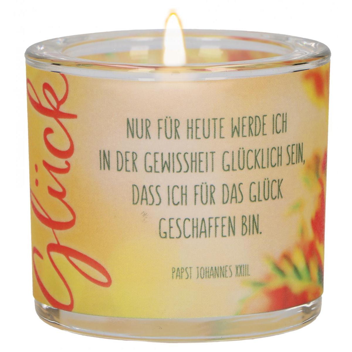 Bild von Windlicht aus Glas - Glück (1 Stück)