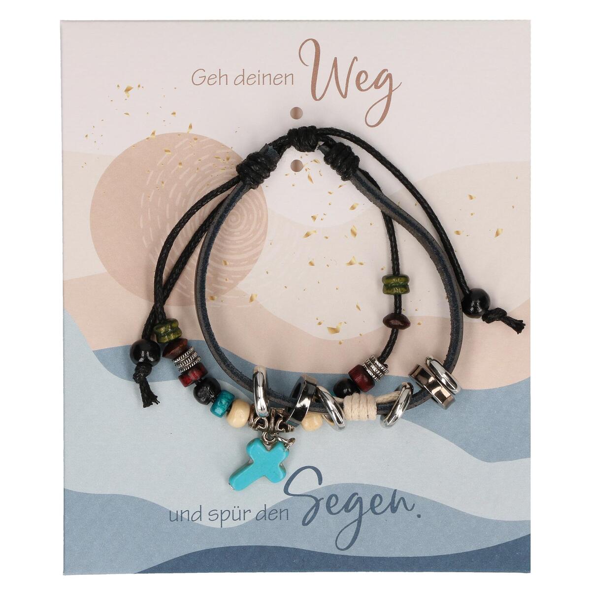 Bild von Leder-Armband - Geh deinen Weg und spür den Segen (1 Stück)