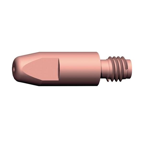 Bild von Abicor Binzel Stromdüse M6 x 28 E-Cu 1,0 mm 140.0242 MIG/MAG Brenner + Ersatzteile Stromdüsen