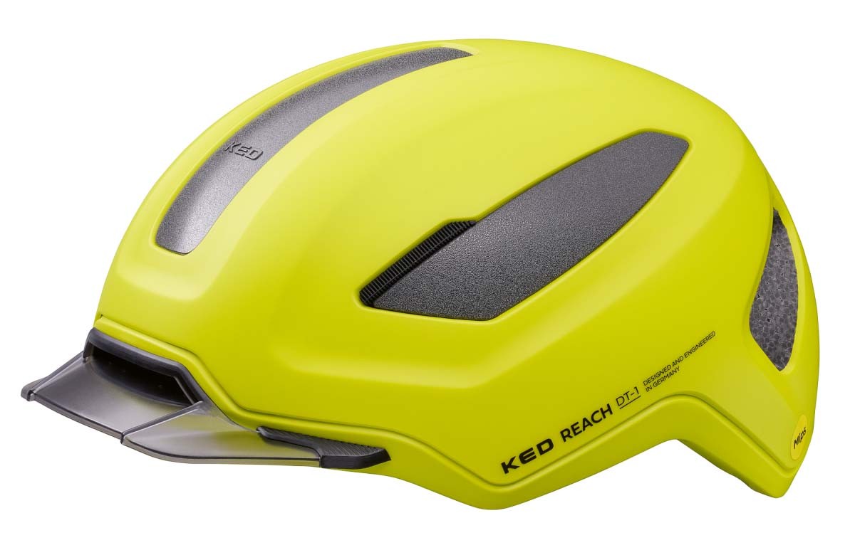 Bild von KED Youth Adult Reach DT-1 Fahrradhelm, Yellow Green Matt, L (58-62 cm)