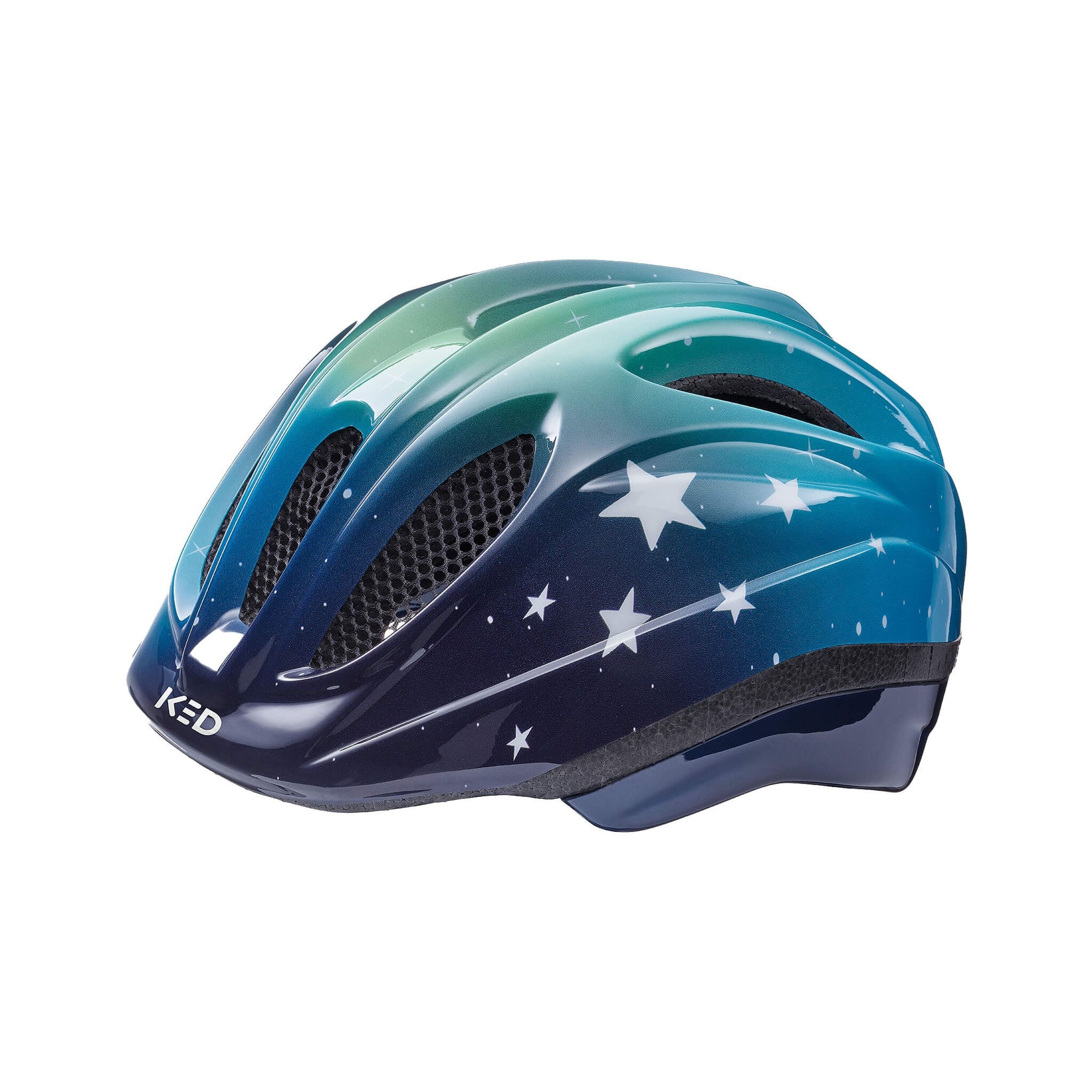Bild von KED Helmsysteme Kinderhelm 13304418554 - Meggy II Trend M Stars Blue Green Glossy