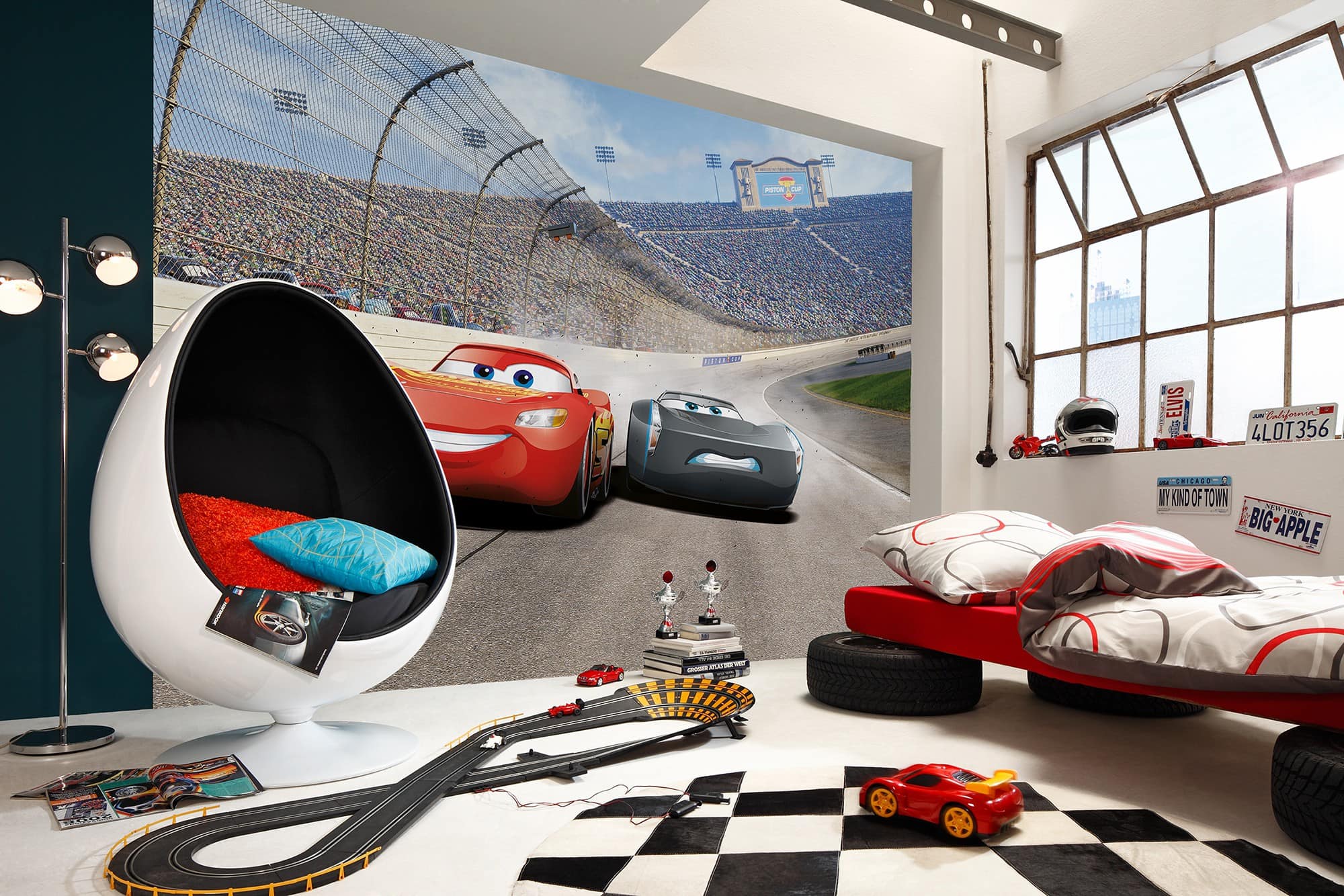 Bild von Komar Fototapete Cars3 Curve - Größe 368 x 254 cm, glatt, bedruckt, Kinderzimmer