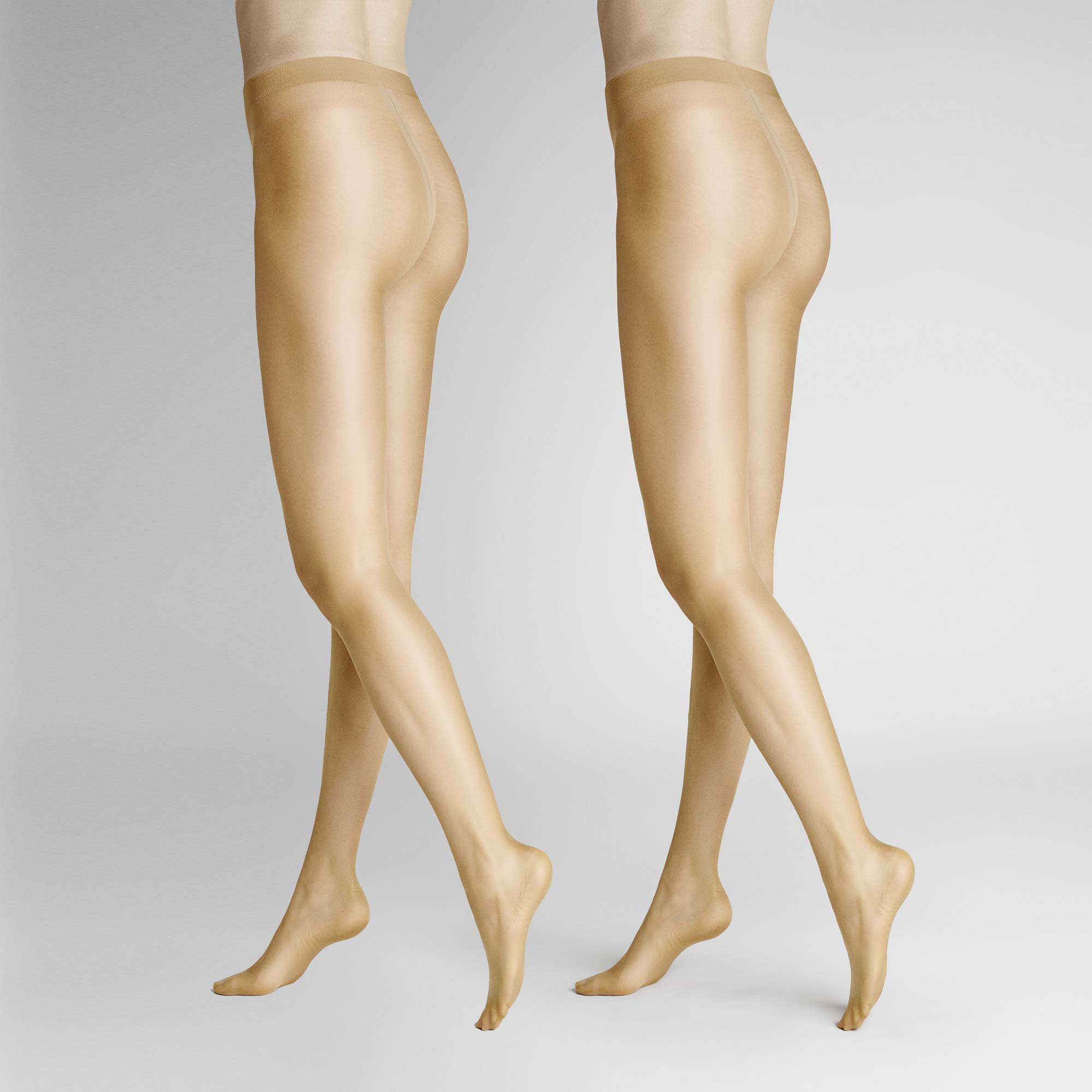 Bild von HUDSON Damen SIMPLY SHINE 15 2-PACK -  48/50 - Schimmernde Strumpfhosen im Doppelpack - Skin (Beige)