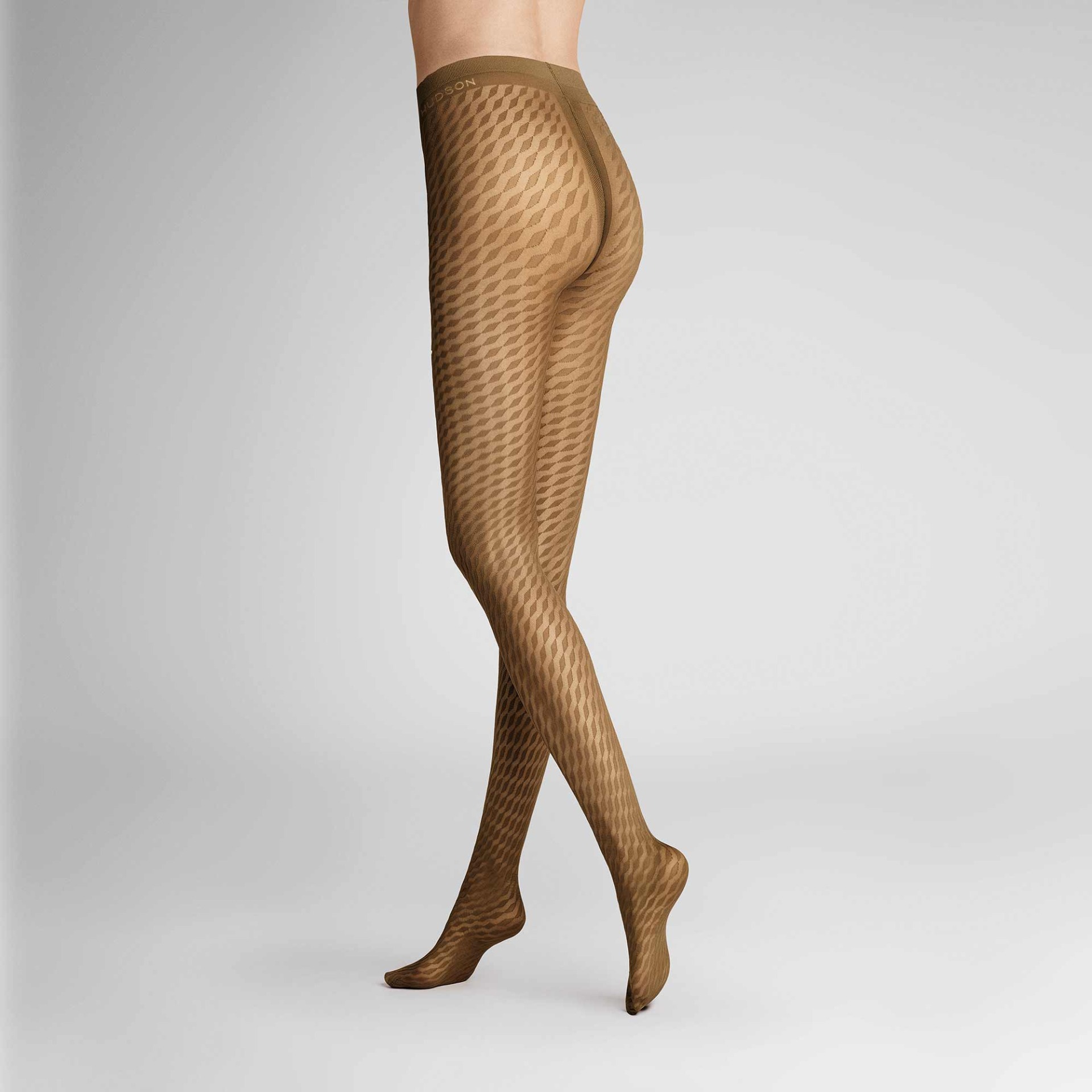 Bild von HUDSON Damen PRONG -  44/46 - Strumpfhose mit diagonalem Rauten-Muster - Leather 0871 (Braun)