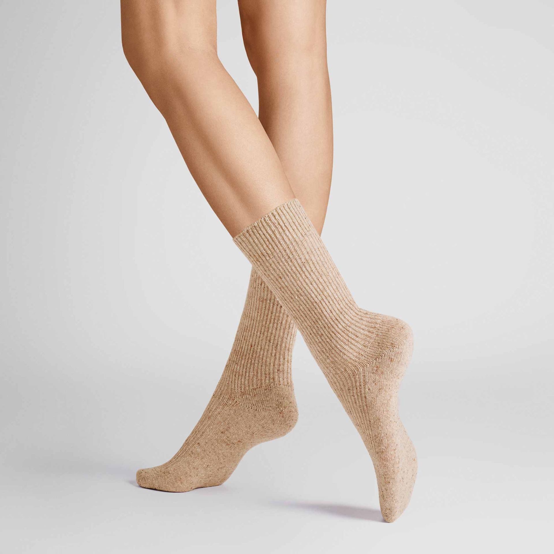 Bild von HUDSON Damen WINTER RIB -  39/42 - Socken mit klassischem Ripp-Muster - Beigemel. 0723 (Dunkel Beige)