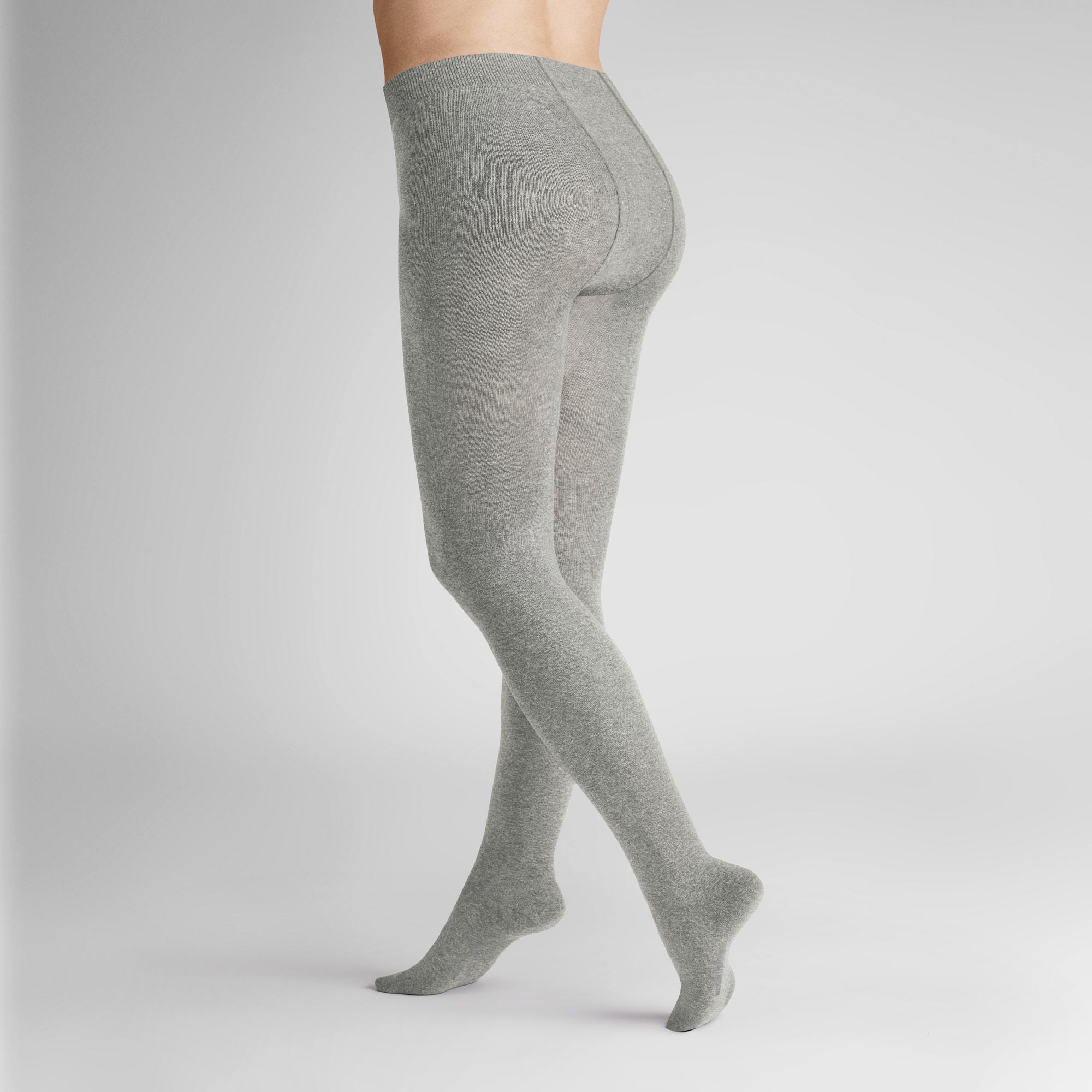 Bild von HUDSON Damen RELAX MONTANA COMFORT SIZE -  43/45 - Strickstrumpfhose / Strumpfhose in Komfortgröße aus 90% Baumwolle - Silber (Grau)