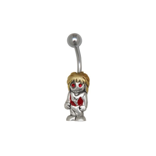Bild von Bauchnabelpiercing mit Zombie Punker Design