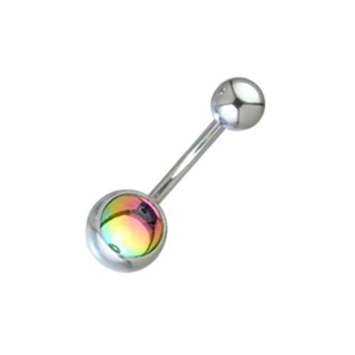 Bild von 316L Cabouchon Stone Stab gebogen 1.6x14mm, capri blau