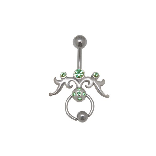 Bild von 316L Piercing in gebogenem Design mit Sterling Silver
