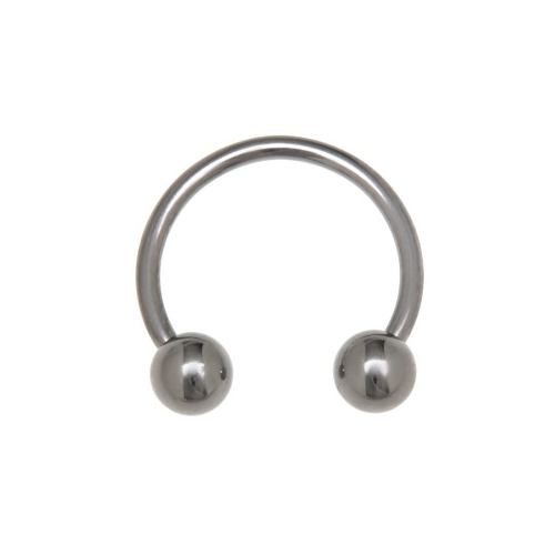 Bild von Titan Hufeisen Piercing 1.6x12x5mm, hoch glänzend