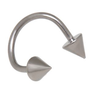 Bild von Titan Twister Körperschmuck 1.0x10mm, silber