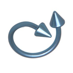 Bild von TW-T, Titan Twister Körperschmuck 1.6x12mm, hellblau