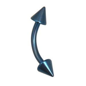Bild von Titan Kegel Spitze Stab gebogen 1.2x6mm, dunkelblau