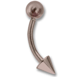Bild von Titan Kegel Spitze Stab gebogen 1.0x8mm, dunkelblau