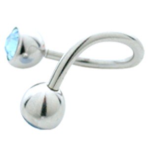 Bild von Titan Twister Körperschmuck 1.0x8mm, hp/sapphire