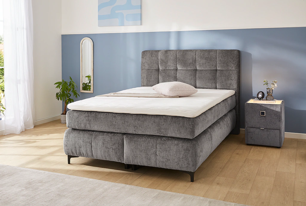 Bild von Jockenhöfer Gruppe Boxspringbett "Beatrice erhältlich in 140 & 180cm Breite", 7-Zonen-TTFK-Matratzen und KS-Topper, verschiedene Härtegrade