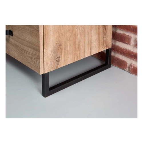 Bild von Froschkönig24 Detroit Nachtkommode 2er Set Anrichte Sideboard Plankeneiche/Schwarz