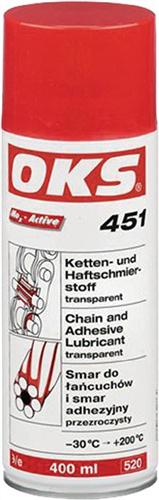 Bild von 12 Stk. Oks Ketten- u.Haftschmierstoff 451 400ml transp.Spraydose 1123140178