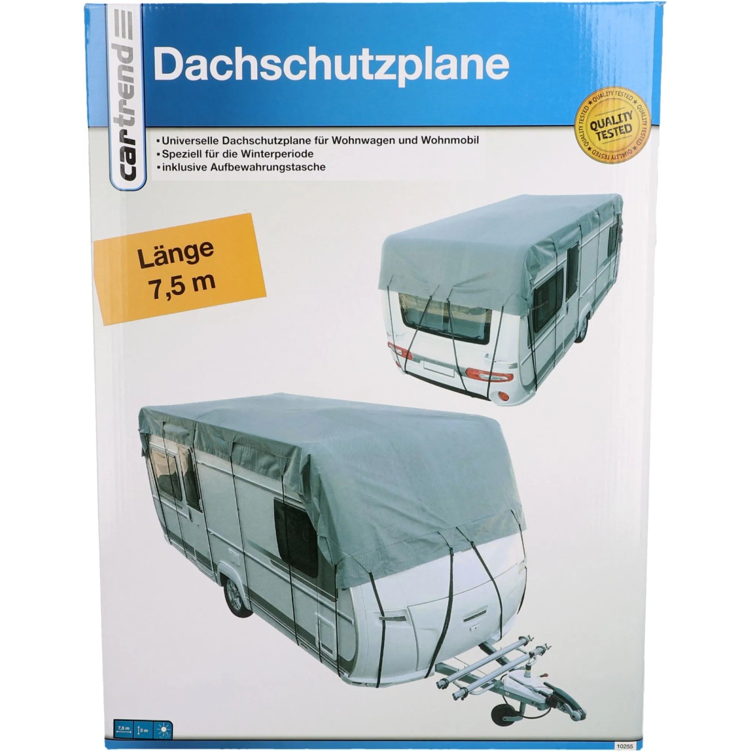 Bild von Cartrend, Fahrzeugabdeckung, Dachschutzplane 7,5 x 3m (L x B) 7.5m x 3m Passend für (Auto-Marke): Universal