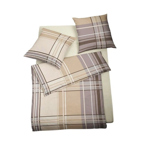Bild von BETTWARENSHOP Bettwäsche Streifen beige – Kuschelige Wärme für kalte Nächte